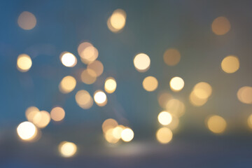 Christmas light background. Holiday glowing backdrop. Defocused Background With Blinking light....