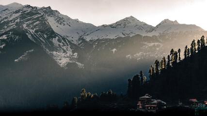 sunrise in the mountains