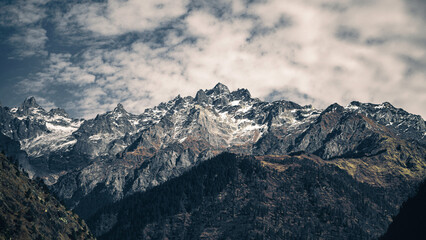 mountains and clouds
