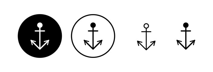 Anchor icon vector illustration. Anchor sign and symbol. Anchor marine icon.