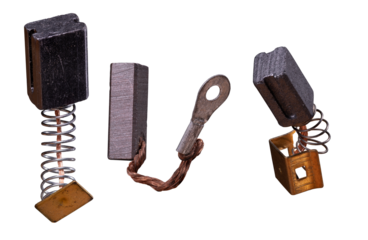 Carbon brushes used in electric motors.