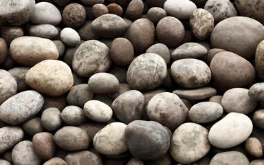 Fototapeta na wymiar background of different sized stones, generative AI