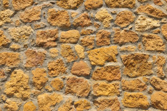 Close-up of Stone Wall, Pienza, Province of Siena, Tuscany, Italy