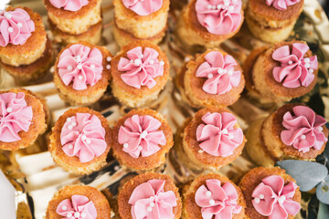 cupcakes in a basket at a celebration, celebrating a birthday