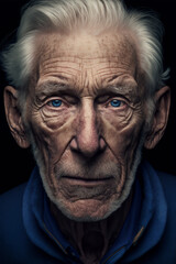 A Portrait of a caucasian old man