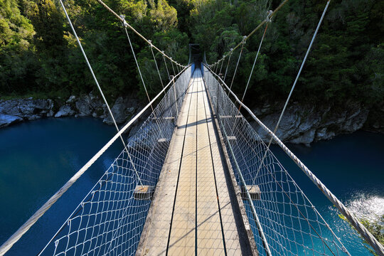 Suspension Bridge, Hokitika Gorge, Kokatahi, West Coast, South Island, New Zealand