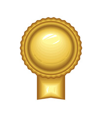 golden badge ribbon