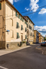 Fototapeta na wymiar Lucca, Italy. Street del Bastardo in the old town