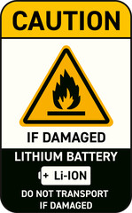 Obraz premium li-ion battery warning
