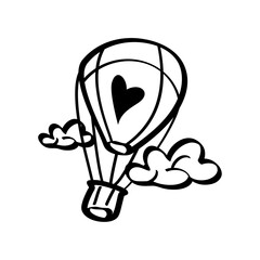 hot air balloon love