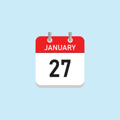 January 27 Concept Design. Vector Illustration.