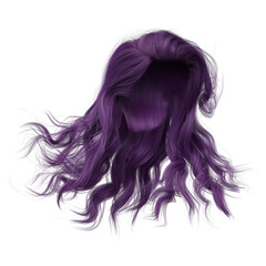 Windblown long wavy hair on isolated white background, 3D Illustration, 3D Rendering