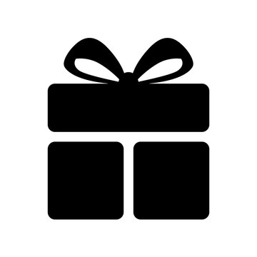 Conjunto de icono de caja de regalo. Silueta negra de caja de regalo. Concepto de celebraci&oacute;n y regalo. Ilustraci&oacute;n vectorial