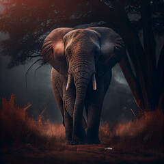 Fototapeta na wymiar Elephant in the wild