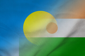Palau and Niger national flag international relations NER PLW