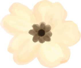 Single flower hand drawing