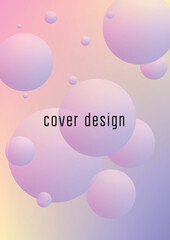 Fluid poster with round shapes.