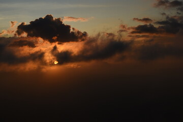 sunset over the river