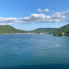 view of the sea and mountains