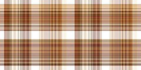 Woodland white tartan seamless border textile. Tonal autumnal forest plaid with organic texture. banner of orange stripe for rough washi tape.