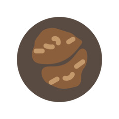 Walnuts Flat Icon