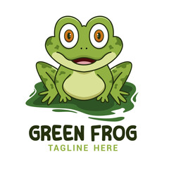 Frog Logo Vector Design Template