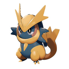 アニメ調のモンスター立ち絵イラスト(AI generated image)