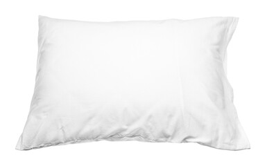 Blank soft new pillow isolated on white, above view