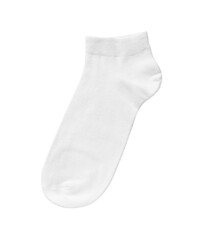 One sock isolated on white, top view