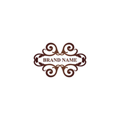 Luxury Logo template flourishes calligraphic elegant ornament lines. identity for Restaurant, Royalty, Boutique, Cafe, Hotel, Heraldic, Jewelry, Fashion and other vector illustration   