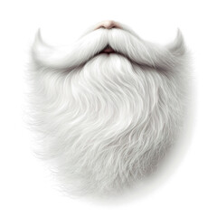 White lush beard Santa claus. Generative AI