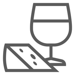 food and wine vector outline style Editable strokes. Pixel perfect.