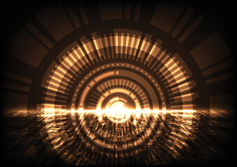 Abstract_Tunnel_Technology_Dimension_Yellow_Background