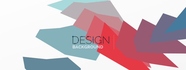 Background, creative geometric shapes composition with gradient effect. Wallpaper for concept of AI technology, blockchain, communication, 5G, science, business and technology
