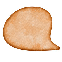Watercolor brown Speech Bubble.