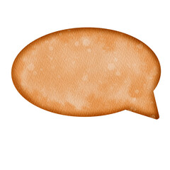 Watercolor brown Speech Bubble.