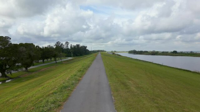 Bikers pov Lake Okeechobee Scenic Trail John Stretch Memorial Park