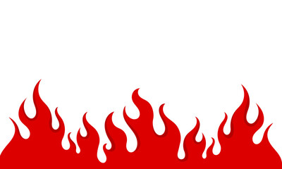 flames background on white background