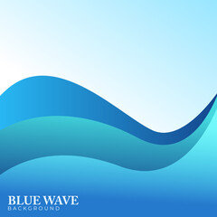 Blue wave smooth background vector Illustration