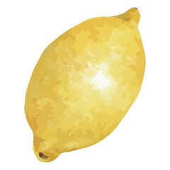 新鮮なレモンの水彩風イラスト