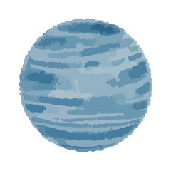 惑星の水彩風イラスト