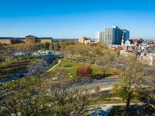 Obraz premium Aerial Drone of Philadelphia