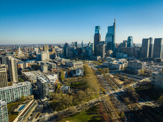 Obraz premium Aerial Drone of Philadelphia
