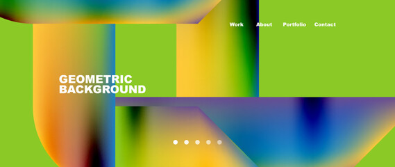 Minimal geometric abstract background. Circle and line design. Trendy techno business template for wallpaper, banner, background or landing