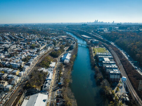 Aerial Drone of Manayunk 