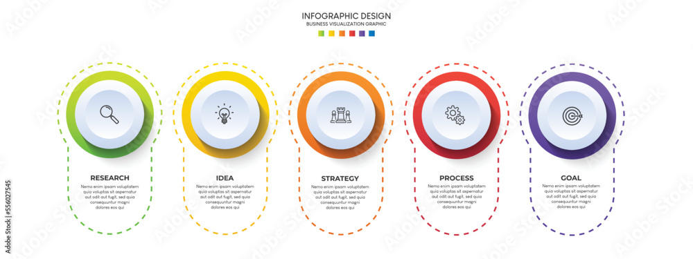 Poster process of online shopping with 6 steps. steps business timeline process infographic template
