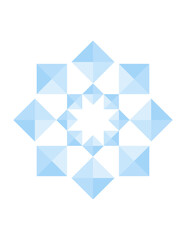 Naklejka na ściany i meble Geometric Snowflake Light Blue 
