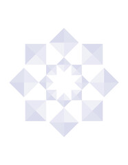 Naklejka na ściany i meble Geometric Snowflake Light Purple 