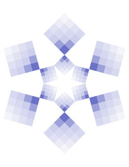 Geometric Snowflake Fragmented Light Purple	
