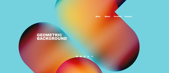 Abstract circles and round shapes landing page background. Vector Illustration For Wallpaper, Banner, Background, Card, Book Illustration, landing page. Pattern design concept
